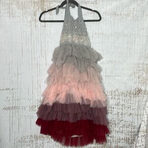 Cute girls dress, size 140, stretchy